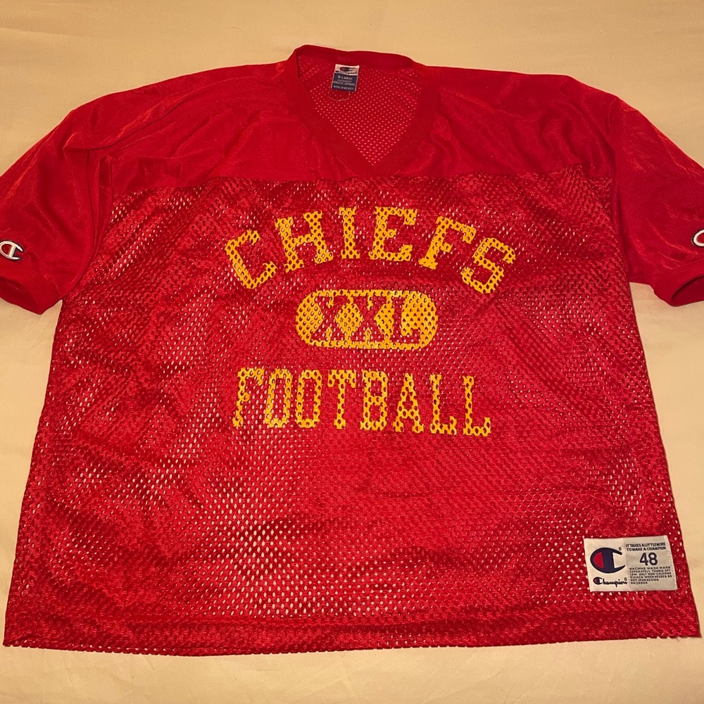 Vintage Champion NFL Kansas City Chiefs Mesh Practice Jersey Size XL